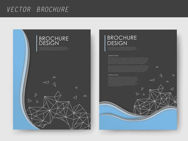 Abstracte golvende brochureontwerp sjabloon — Stockvector