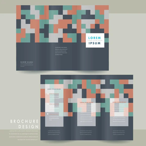 Creatieve geometrische gevouwen brochure sjabloon — Stockvector