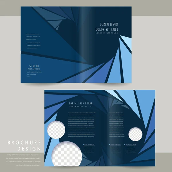 Modèle de brochure demi-pli moderne — Image vectorielle