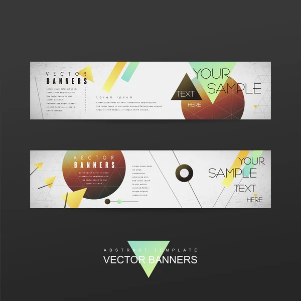 Geometrical banner brochure template design — Stock Vector