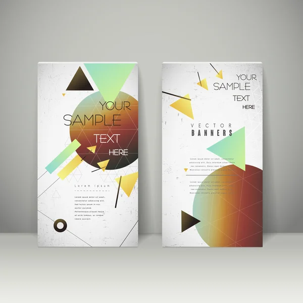 Geometrik afiş broşür şablonu tasarım — Stok Vektör