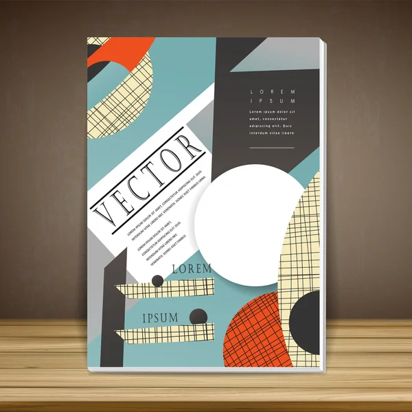 Estilo de colagem capa do livro — Vetor de Stock