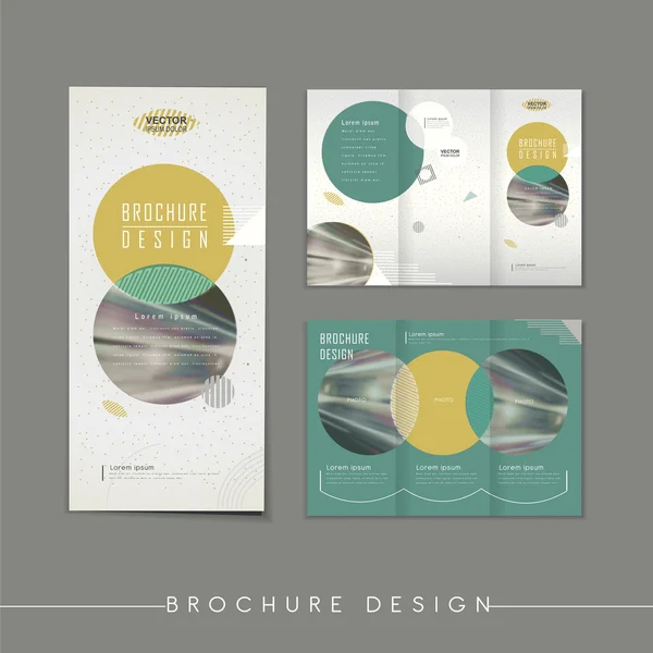 Design moderno astratto trifold brochure modello — Vettoriale Stock