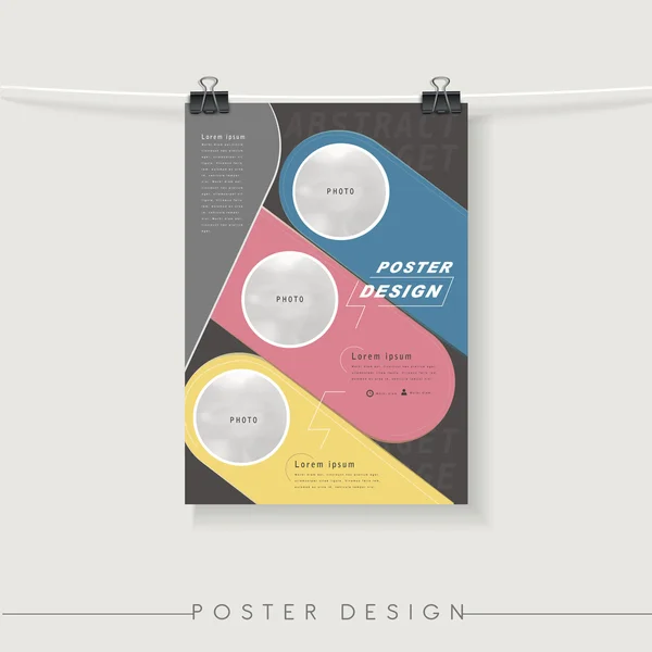 Poster design template — Stock Vector