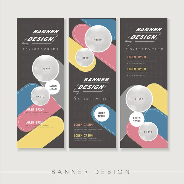 Banner tasarım şablonu — Stok Vektör