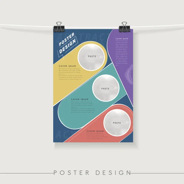 Modello di poster design — Vettoriale Stock