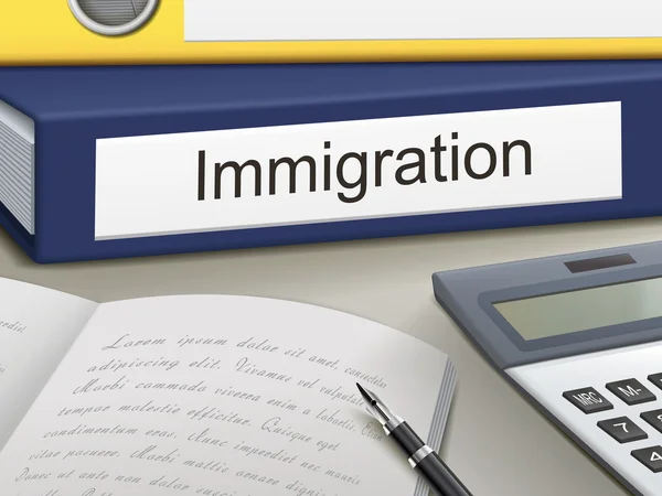 Složka s imigrační dokumenty — Stockový vektor