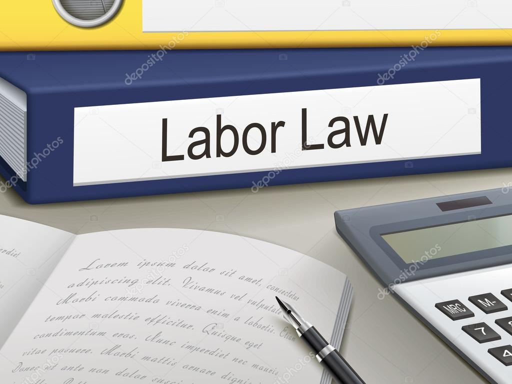 Folder with labor law  documents