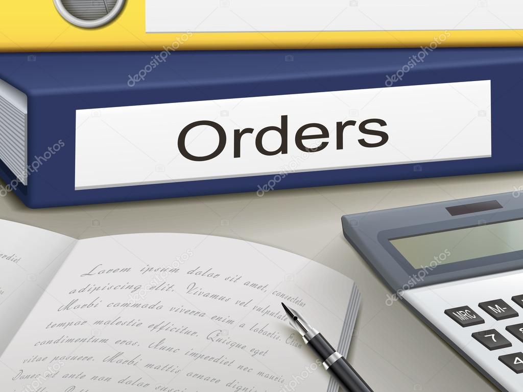 Orders File Containing Sales Reports And Documents
