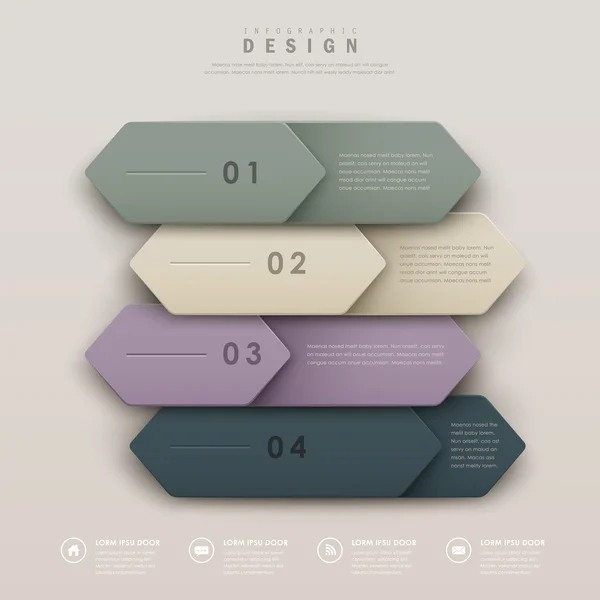 Elegante design modello infografico — Vettoriale Stock