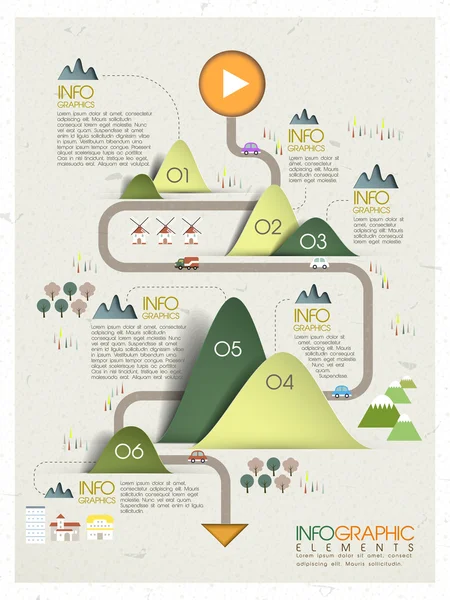 Precioso concepto de ecología infografía plantilla de diseño — Archivo Imágenes Vectoriales