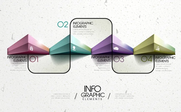 Design de modelo infográfico geométrico moderno — Vetor de Stock