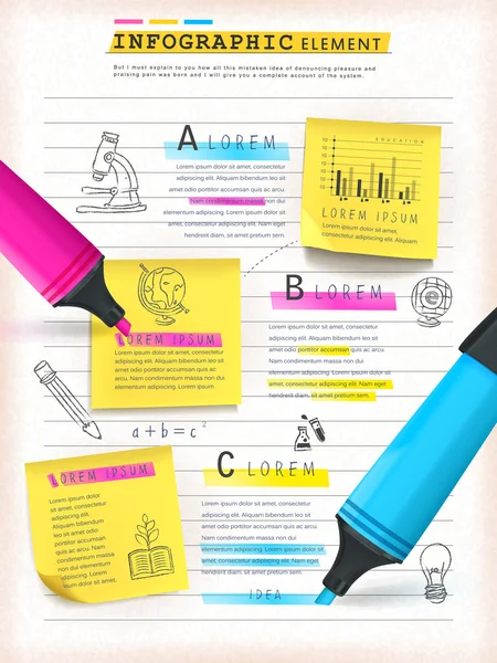Bildung Konzept Infografik Template Design — Stockvektor