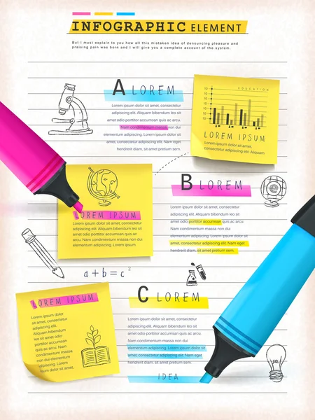 Concepto de educación infografía plantilla diseño — Vector de stock