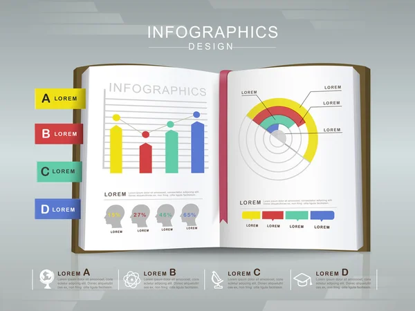 Concepto de negocio infografía plantilla diseño — Vector de stock