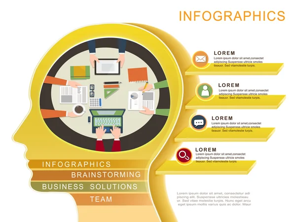 Business concept infographic template design — Stock Vector