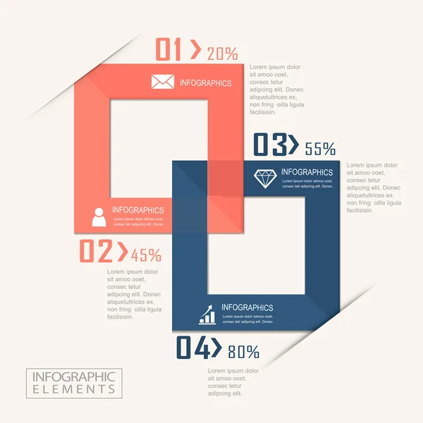 Conception de gabarits infographiques modernes — Image vectorielle