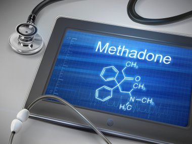 Metadon kelime tablet üzerinde görüntülenen 