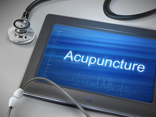 Acupuncture affichage mot sur tablette — Image vectorielle
