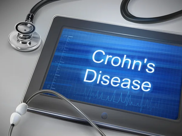 Enfermedad de Crohn palabras pantalla en la tableta — Archivo Imágenes Vectoriales