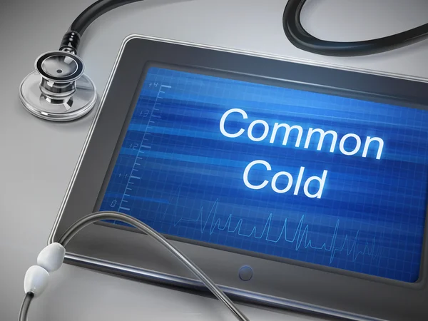 Gewone verkoudheid woorden weergeven op Tablet PC — Stockvector