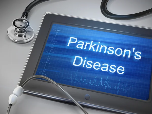 Parkinson parole della malattia visualizzati su tablet — Vettoriale Stock