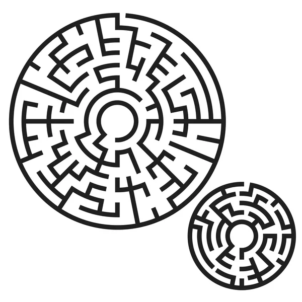 Illustration of round maze — Stock Vector