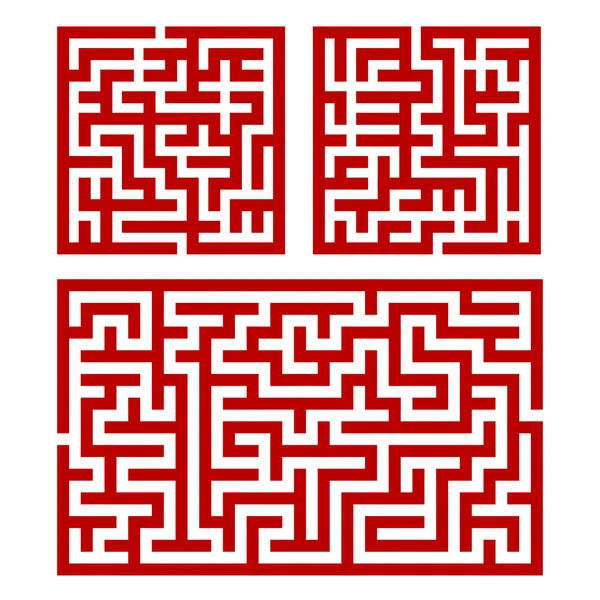 Ilustração de labirinto conjunto — Vetor de Stock