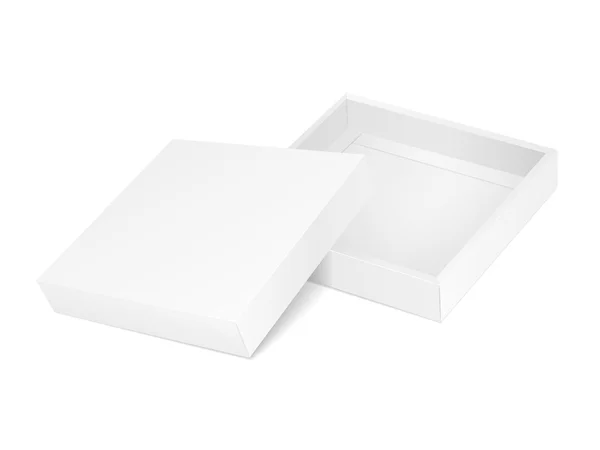 Caixa de papelão aberta em branco — Vetor de Stock