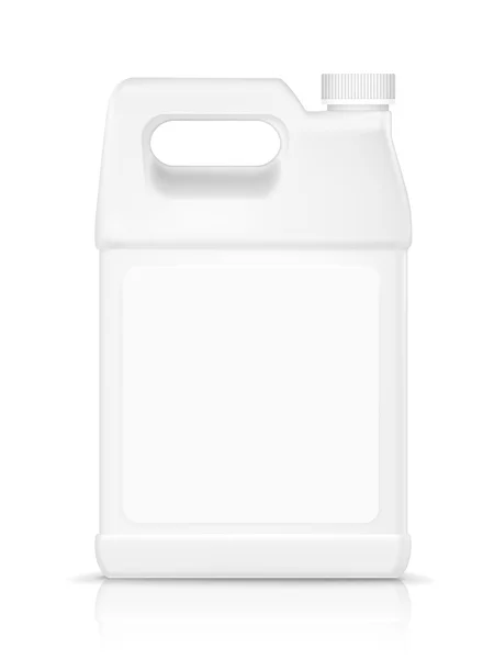 Bottiglia di plastica bianca per detergente — Vettoriale Stock