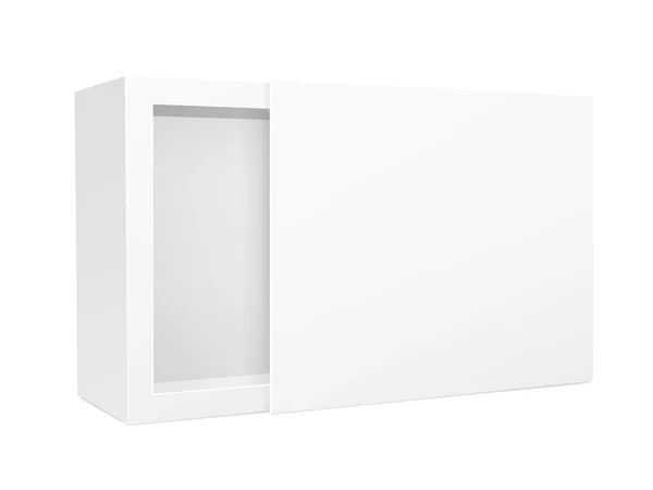 Caja de cartón abierta en blanco — Vector de stock