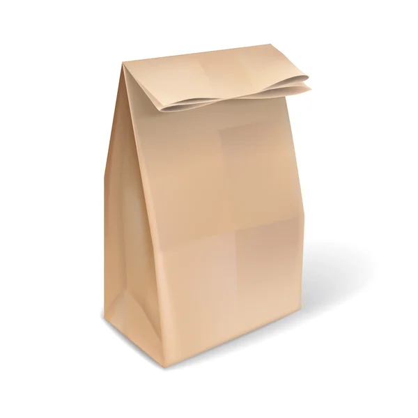 Blank brown paper bag — Stock Vector