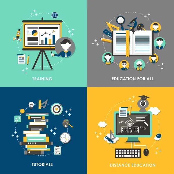 Illustration de concept d'éducation dans le design plat — Image vectorielle