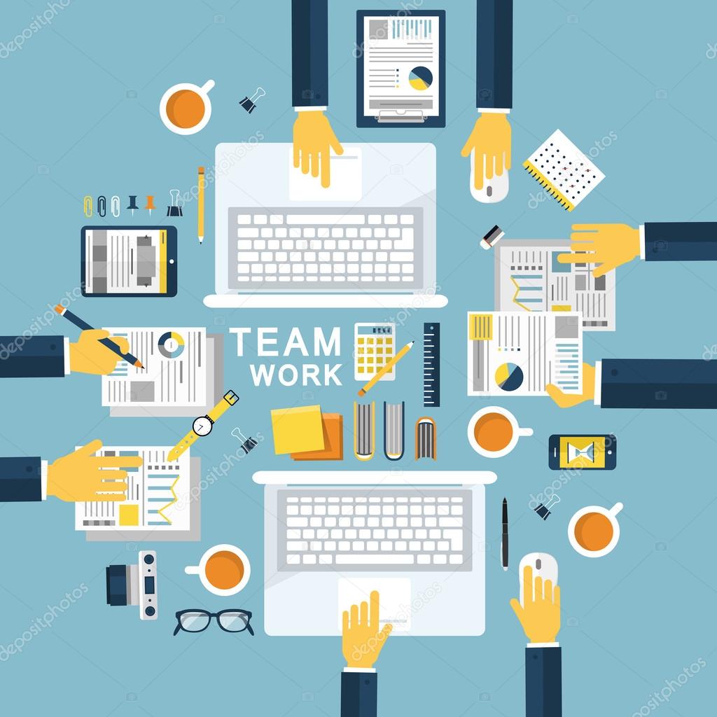 teamwork concept illustration in flat design