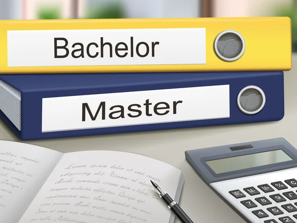 Bachelor és mester kötőanyagok — Stock Vector