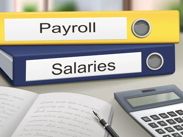 Payroll and salaries binders — Stock Vector