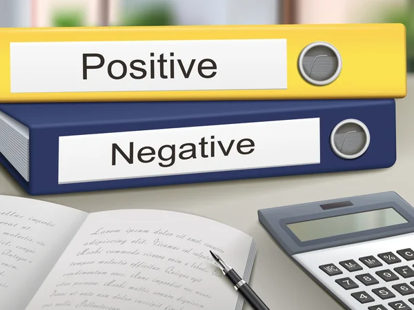 Positive und negative Bindemittel — Stockvektor
