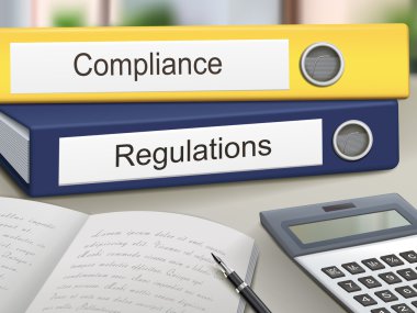compliance and regulations binders clipart