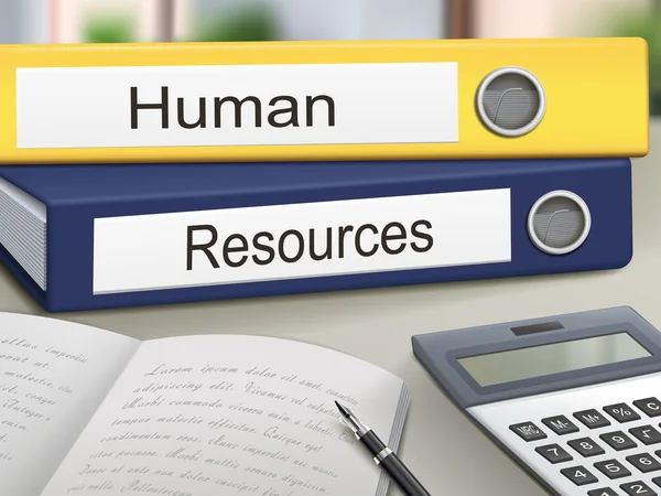 Human and resources binders — Stock Vector