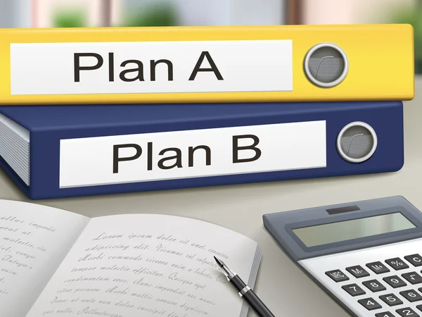 Plan A och plan B bindemedel — Stock vektor