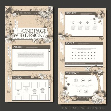 vintage one page website design template