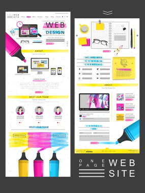 basitlik bir sayfa web sitesi tasarım