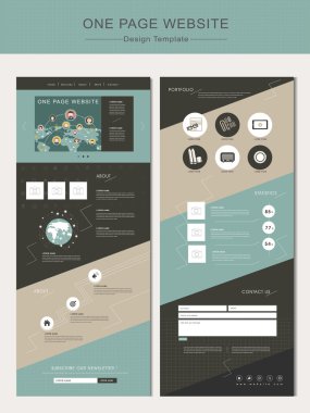 geometrik bir sayfa web sitesi tasarım şablonu