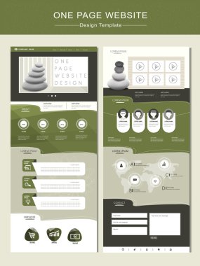 huzurlu bir sayfa web sitesi tasarım şablonu 