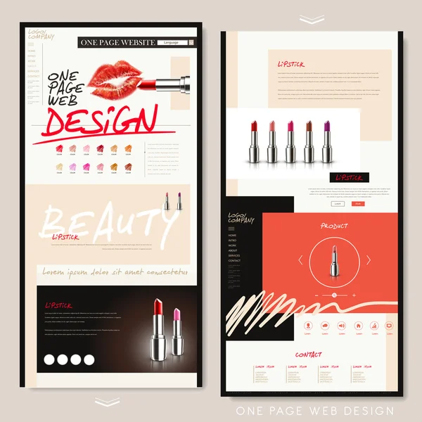 Moda diseño de una página web — Archivo Imágenes Vectoriales