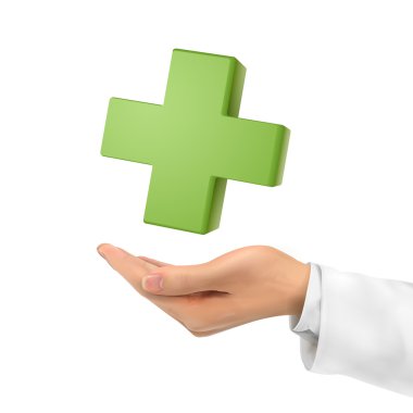 3D el holding tıbbi simgesi 