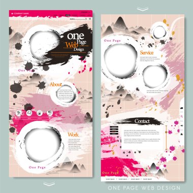 yaratıcı hat tarzı bir sayfa web sitesi tasarım 