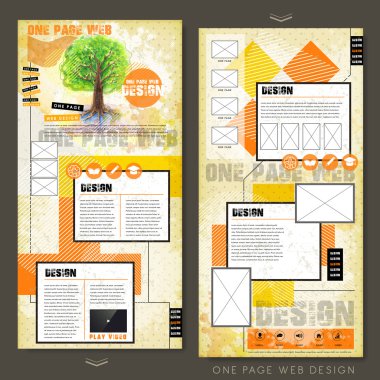 çağdaş bir sayfa web sitesi tasarım şablonu 