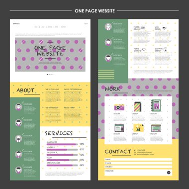 çok güzel bir sayfa web sitesi tasarım şablonu