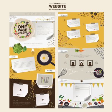 lovely mutfak sahne bir sayfa web sitesi tasarım